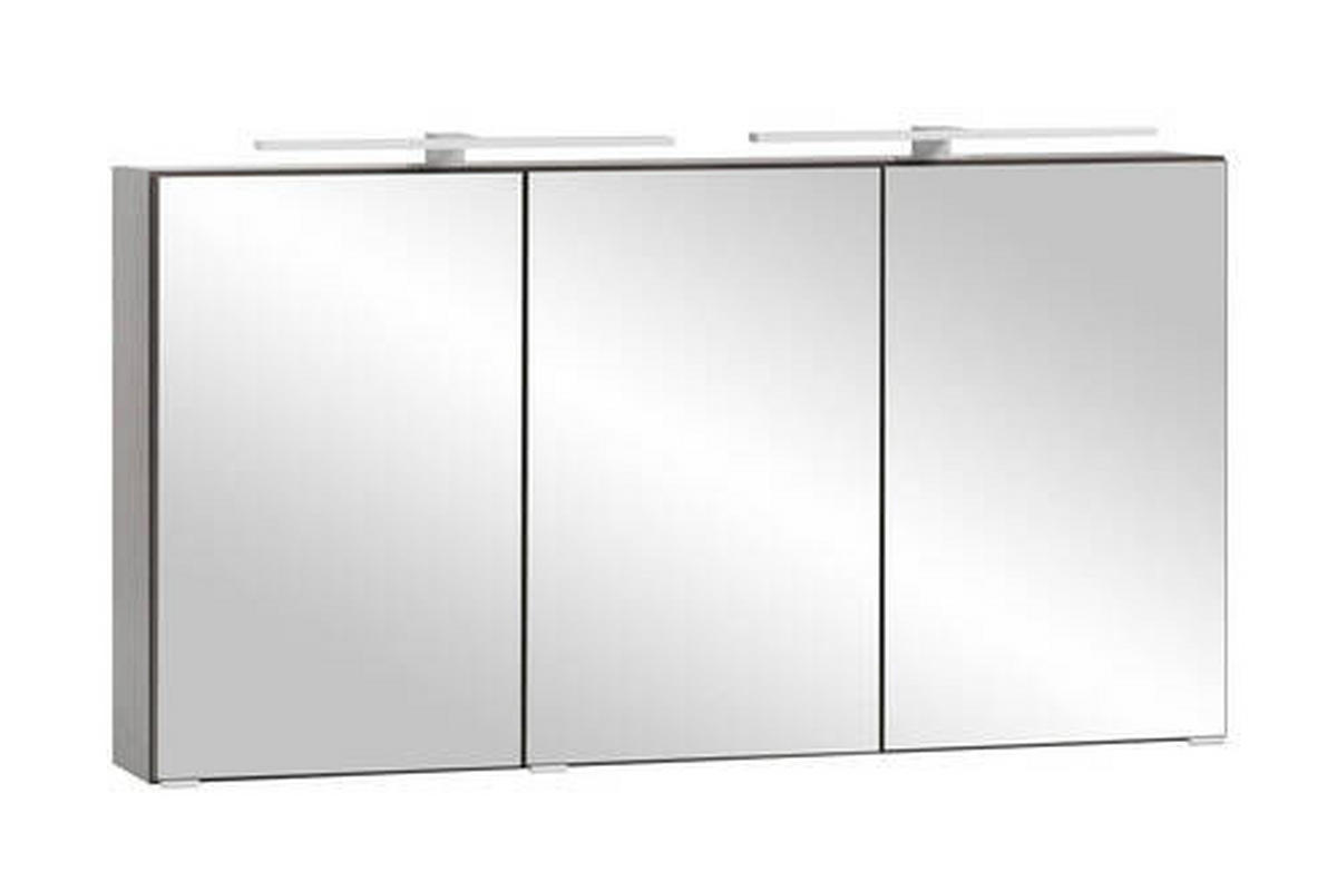 SPIEGELSCHRANK 120/64/20 cm  - Graphitfarben, Natur, Holzwerkstoff (120/64/20cm) - Xora