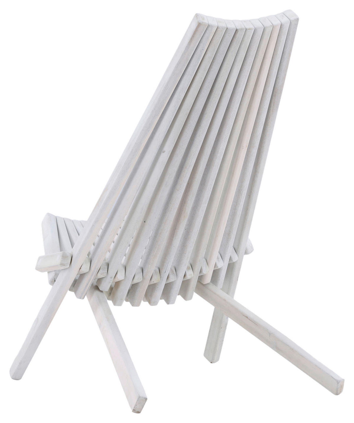 STRANDSTUHL Akazie Weiß  - Weiß, KONVENTIONELL, Holz (57/79/73cm) - Gardenson