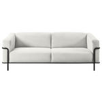 2,5-SITZER Cord Weiß  - Schwarz/Weiß, Design, Textil/Metall (216/67/96cm) - Johann Jakob