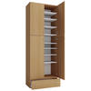SKOSKÅP  i 70/200/39 cm  - bokfärgad/grå, Modern, trämaterial/plast (70/200/39cm) - MID.YOU