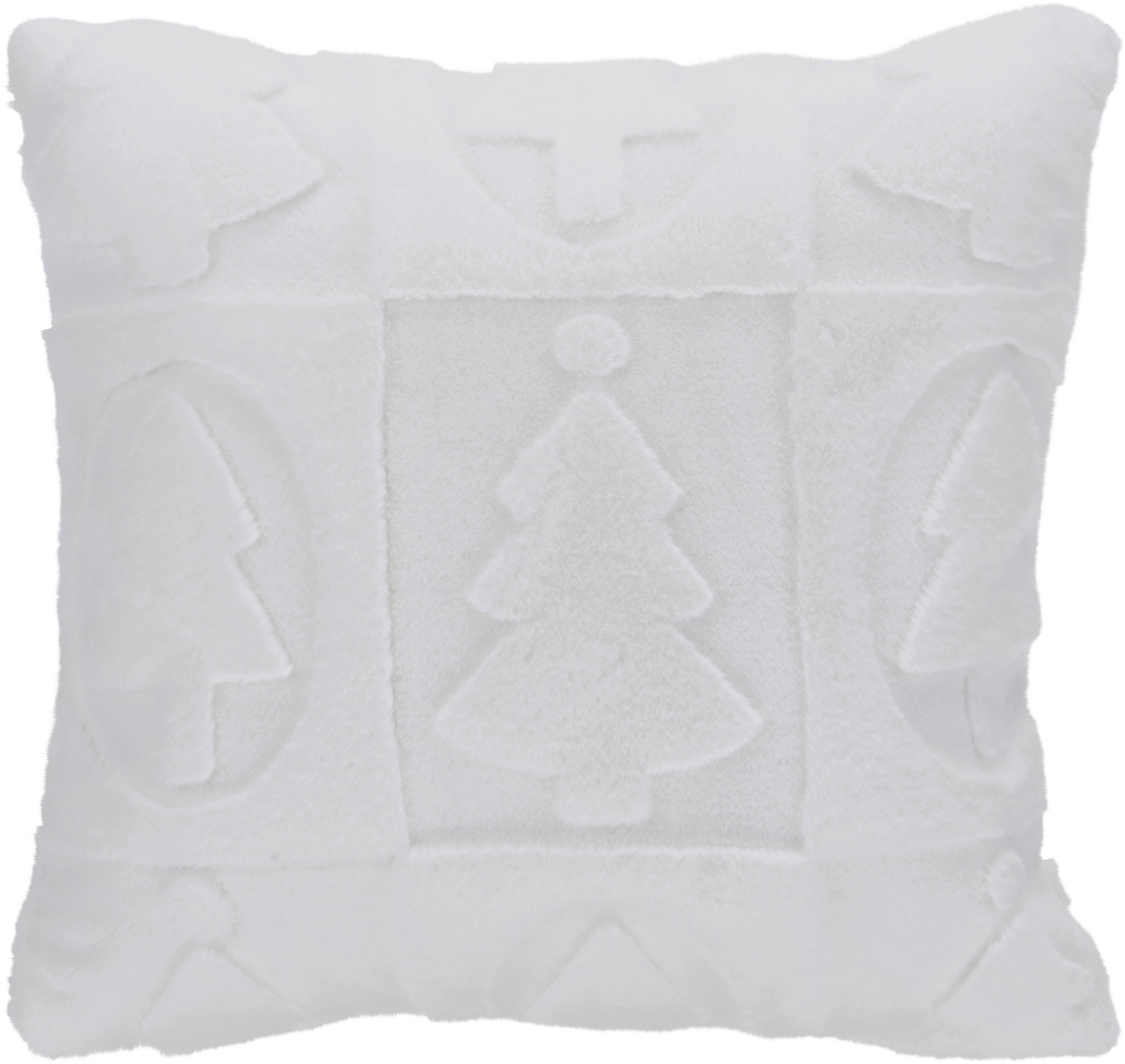 KISSENHÜLLE WHITE WINTER  - Weiß, KONVENTIONELL, Textil (48cm) - X-Mas