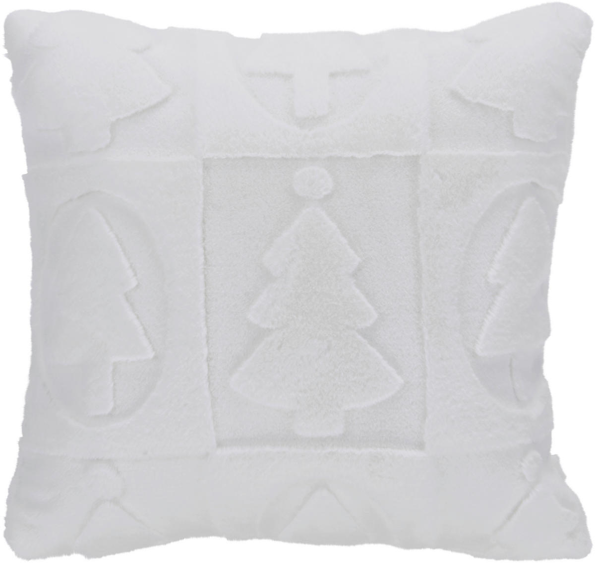KISSENHÜLLE WHITE WINTER  - Weiß, KONVENTIONELL, Textil (48cm) - X-Mas