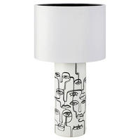 TISCHLEUCHTE - Schwarz/Weiß, Basics, Keramik/Textil (34/61,5cm) - Markslöjd