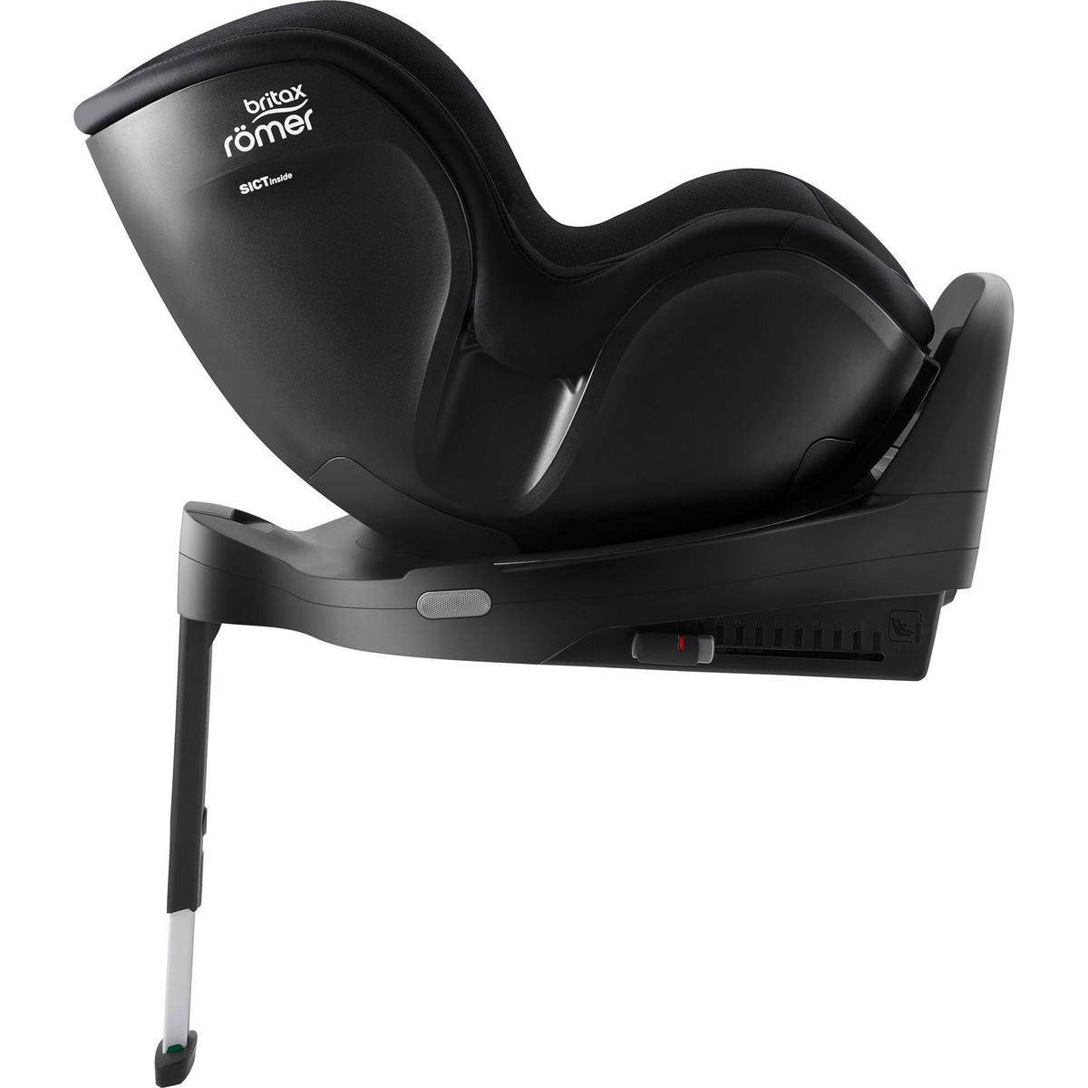 REBOARDER-KINDERSITZ Dualfix Pro  - Schwarz, Basics, Kunststoff/Textil (44/48/74cm) - Britax Römer