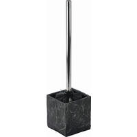 WC SADA - ŠTĚTKA A DRŽÁK - barvy chromu/barvy břidlice, Basics, plast (10/38,5/10cm)