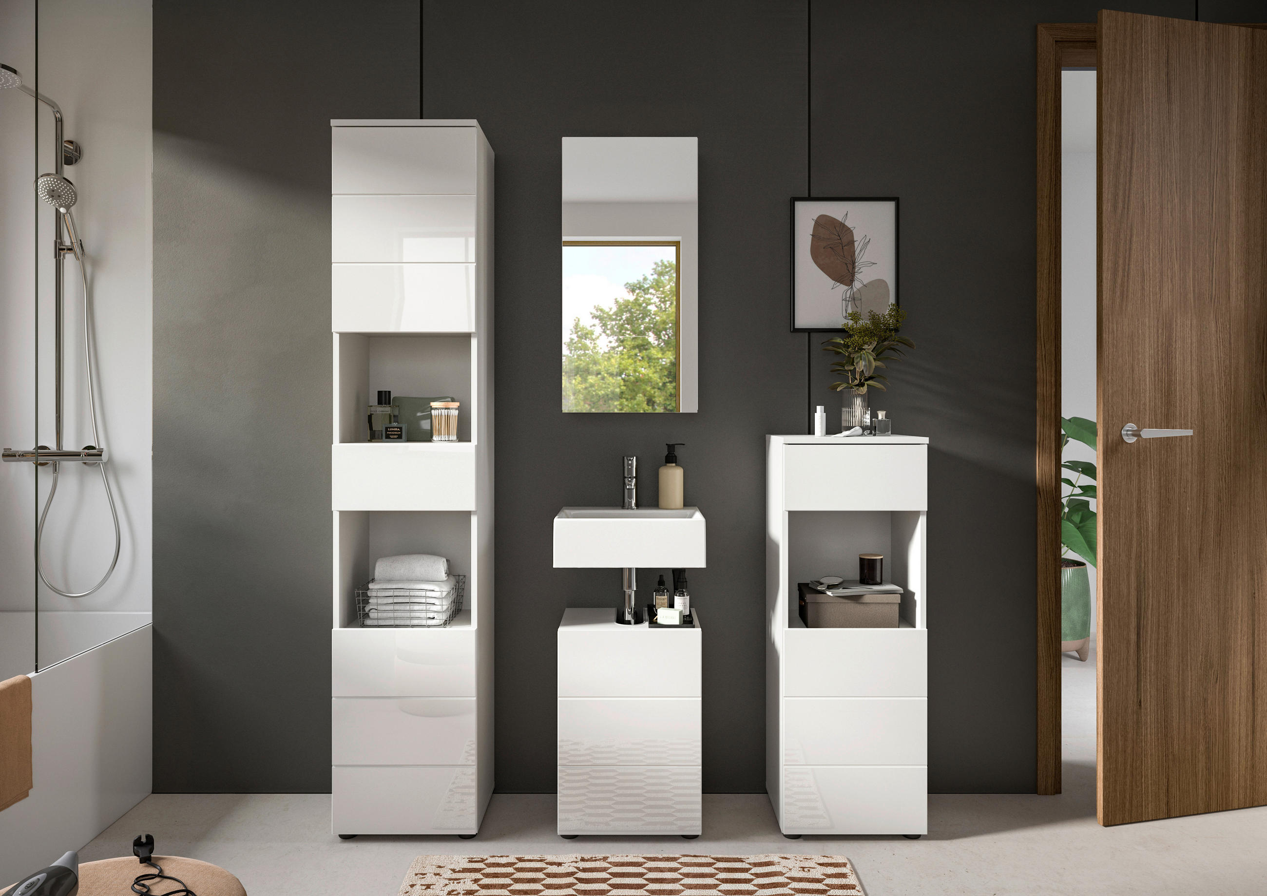 MID.YOU KOUPELNA vysoce lesklá bílá