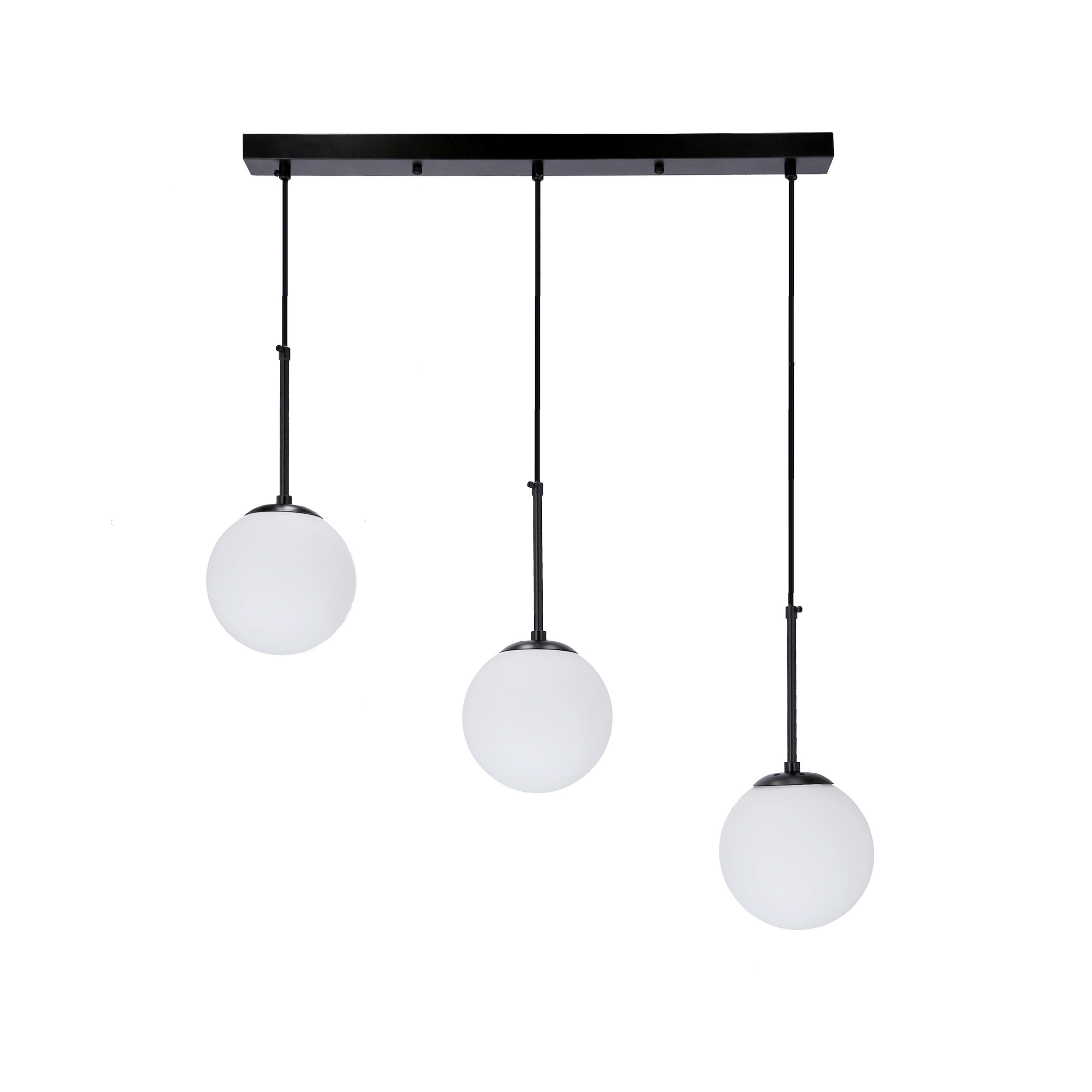 HÄNGELEUCHTE 67/15/150 cm  - Schwarz/Weiß, Basics, Metall (67/15/150cm)