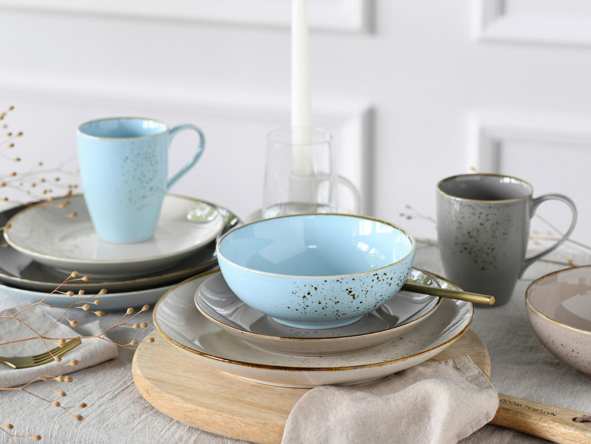 KOMBINOVANÝ SERVIS, 16-dielne, kamenina - viacfarebná, Trend, keramika - Creatable