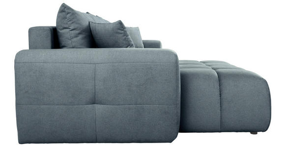 ECKSOFA in Velours Blau  - Blau/Schwarz, KONVENTIONELL, Kunststoff/Textil (168/298cm) - Carryhome