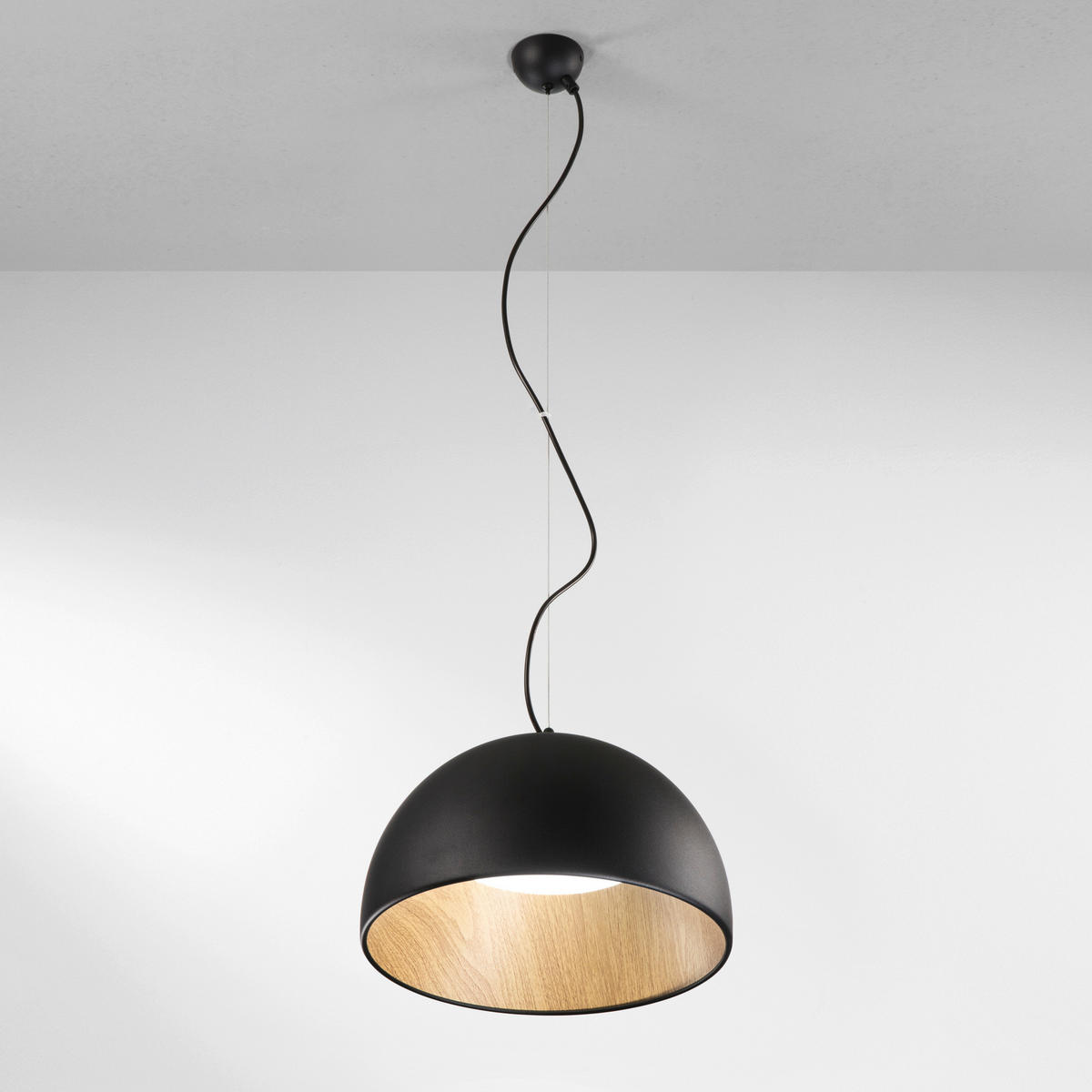 LED-HÄNGELEUCHTE 35/181 cm  - Schwarz/Weiß, Design, Kunststoff/Metall (35/181cm)