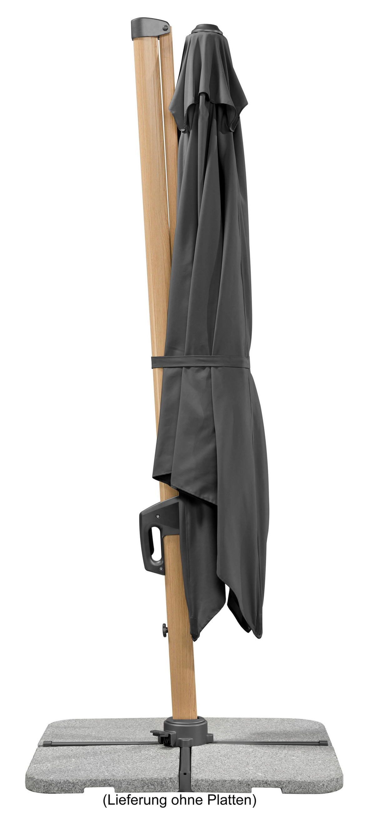 AMPELSCHIRM   - Eichefarben/Anthrazit, Basics, Textil/Metall (358/263/300cm) - Schneider