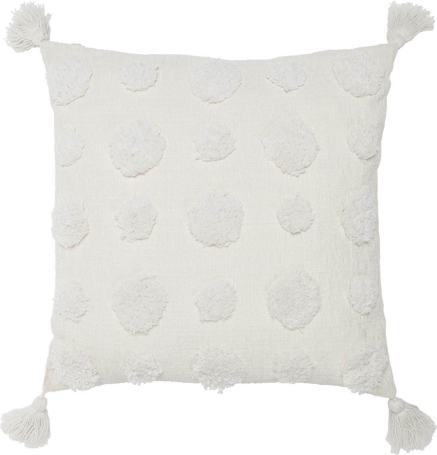KISSENHÜLLE Pom 45/45 cm  - Weiß, Basics, Textil (45/45cm) - Svanefors
