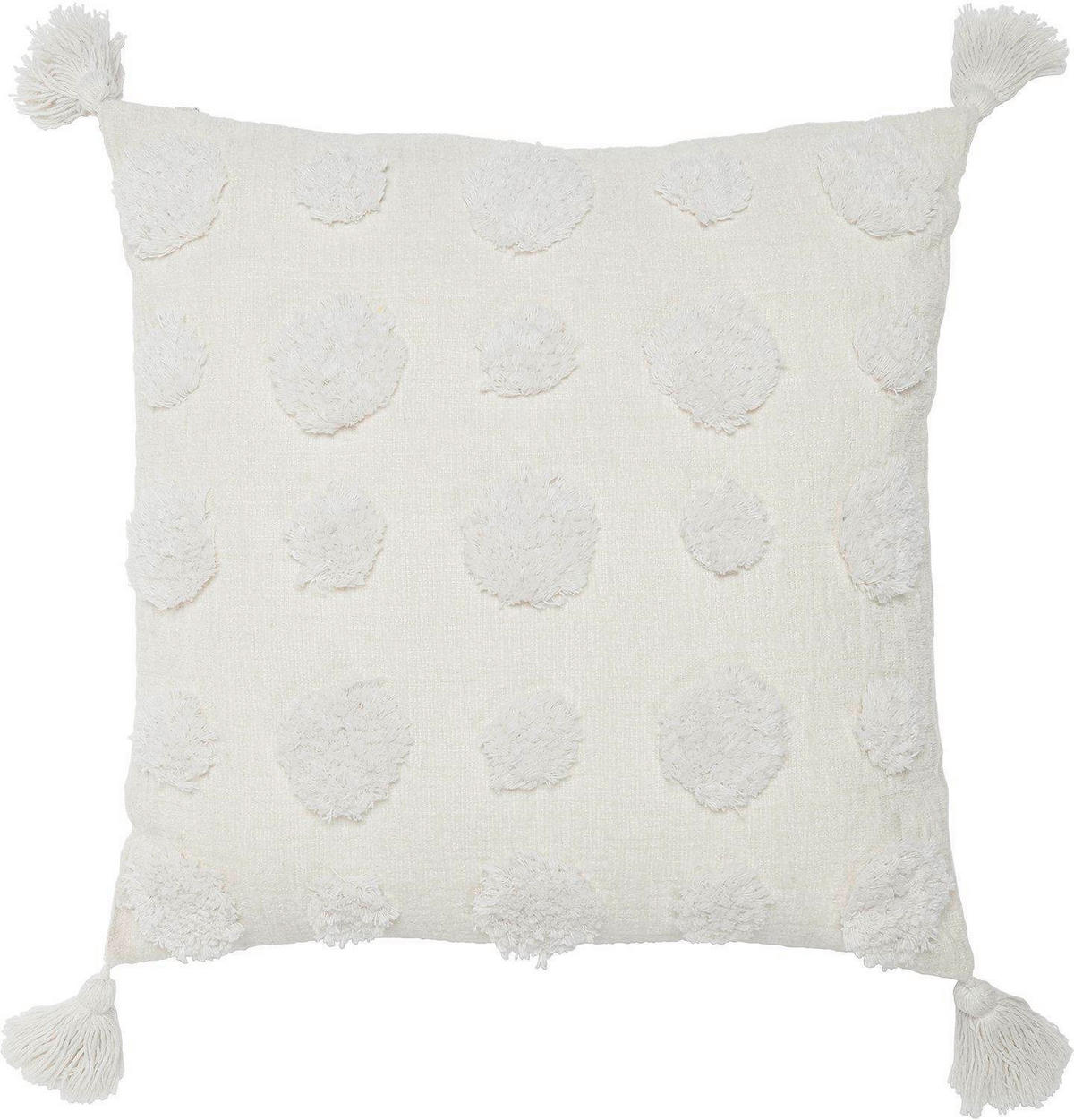KISSENHÜLLE Pom 45/45 cm  - Weiß, Basics, Textil (45/45cm) - Svanefors
