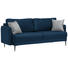 SOFA in Textil Dunkelblau - Hellgrau/Schwarz, MODERN, Textil (200/72/85/88cm) - Carryhome SOFA in Textil Dunkelblau - Hellgrau/Schwarz, MODERN, Textil (200/72/85/88cm) - Carryhome