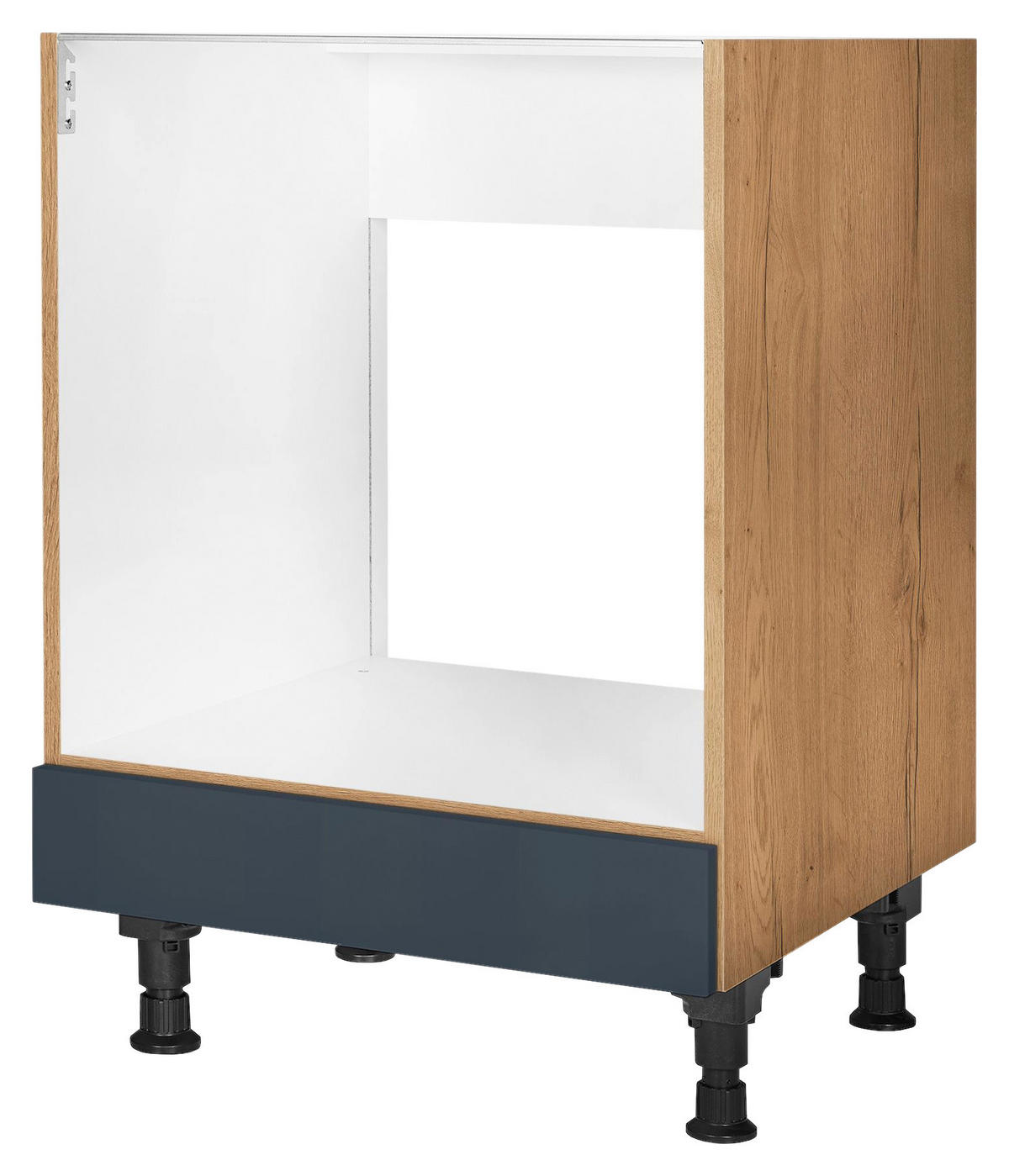 HERDUMBAUSCHRANK 60,0/87,0/56,0 cm  in Blau, Eichefarben  - Blau/Eichefarben, MODERN, Holzwerkstoff (60,0/87,0/56,0cm) - Nobilia