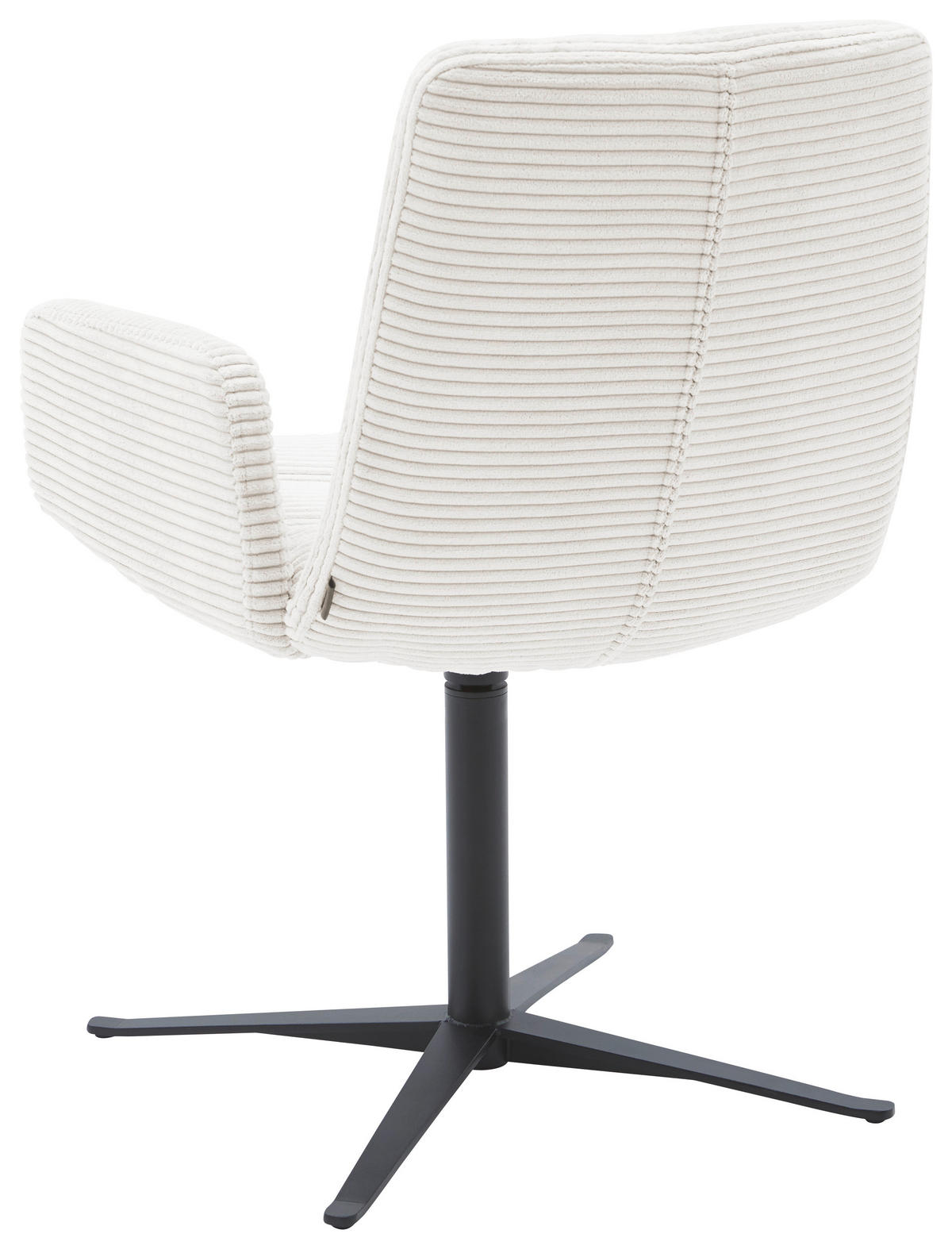 ARMLEHNSTUHL  in Cord  - Weiss/Schwarz, Design, Textil/Metall (61/88/66cm) - Dieter Knoll