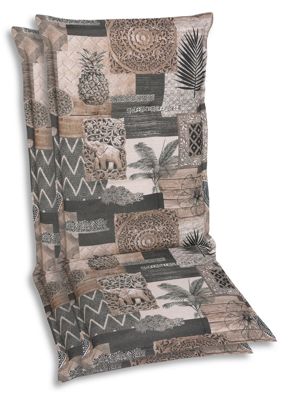 SESSELAUFLAGENSET Federn  - Beige, Basics, Textil (50/7/120cm)