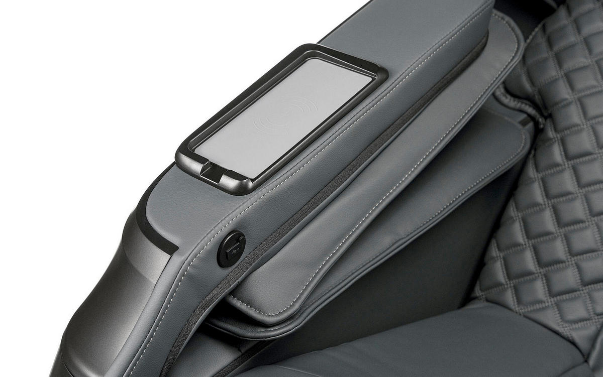 MASSAGESESSEL  mit Schwarz integrierte Lautsprecher, Relaxfunktion, Liegefunktion, Sitzheizung, Netzbetrieb, Massagefunktion, Herz-Waage-Funktion, abwischbar, ausziehbare Fußstütze, Bluetooth-Lautsprecher, Rückenlehne in S-Form  - Schwarz, Basics, Kunststoff/Textil (76/113/155-175cm) - iRest
