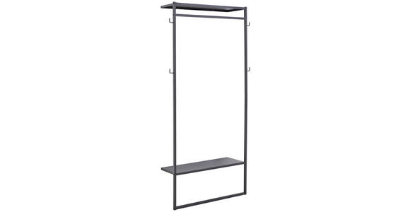 GARDEROBE  in 80/182/30 cm  - Schwarz, Design, Metall (80/182/30cm) - Xora