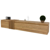 TV-SZEKRÉNY 248,8/43/44 cm  - tölgyfa színű, Natur, fa (248,8/43/44cm) - Linea Natura