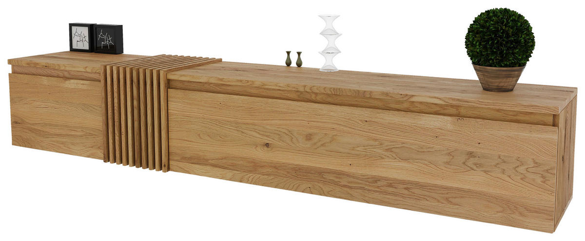 TV-SZEKRÉNY 248,8/43/44 cm  - tölgyfa színű, Natur, fa (248,8/43/44cm) - Linea Natura