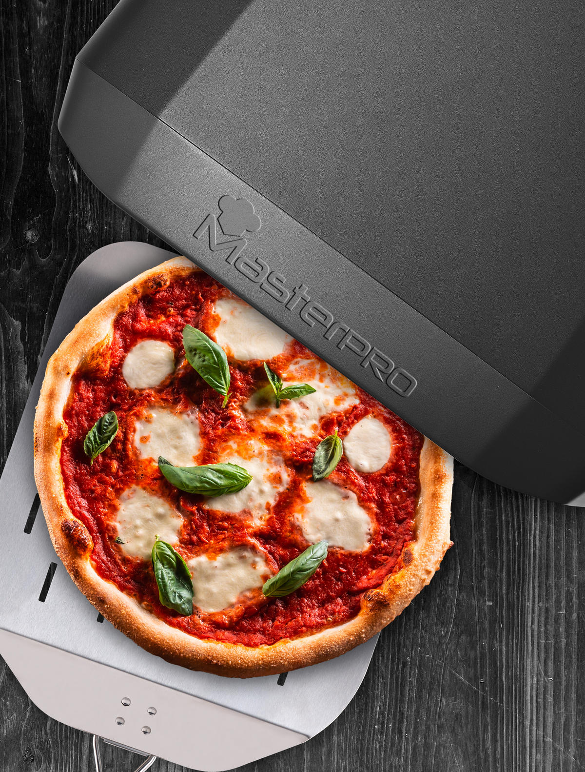 PIZZAOFEN PIZZA OVEN  - Schwarz, Basics, Metall (71/31/50cm) - BERGNER