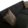 BIGSOFA in Samt Schwarz  - Goldfarben/Multicolor, Trend, Textil/Metall (235/90/100cm) - Carryhome