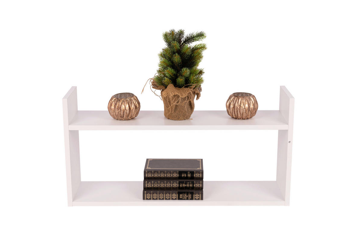 WANDREGAL 70/18/35 cm  - Weiss, Basics, Holzwerkstoff (70/18/35cm) - Globo