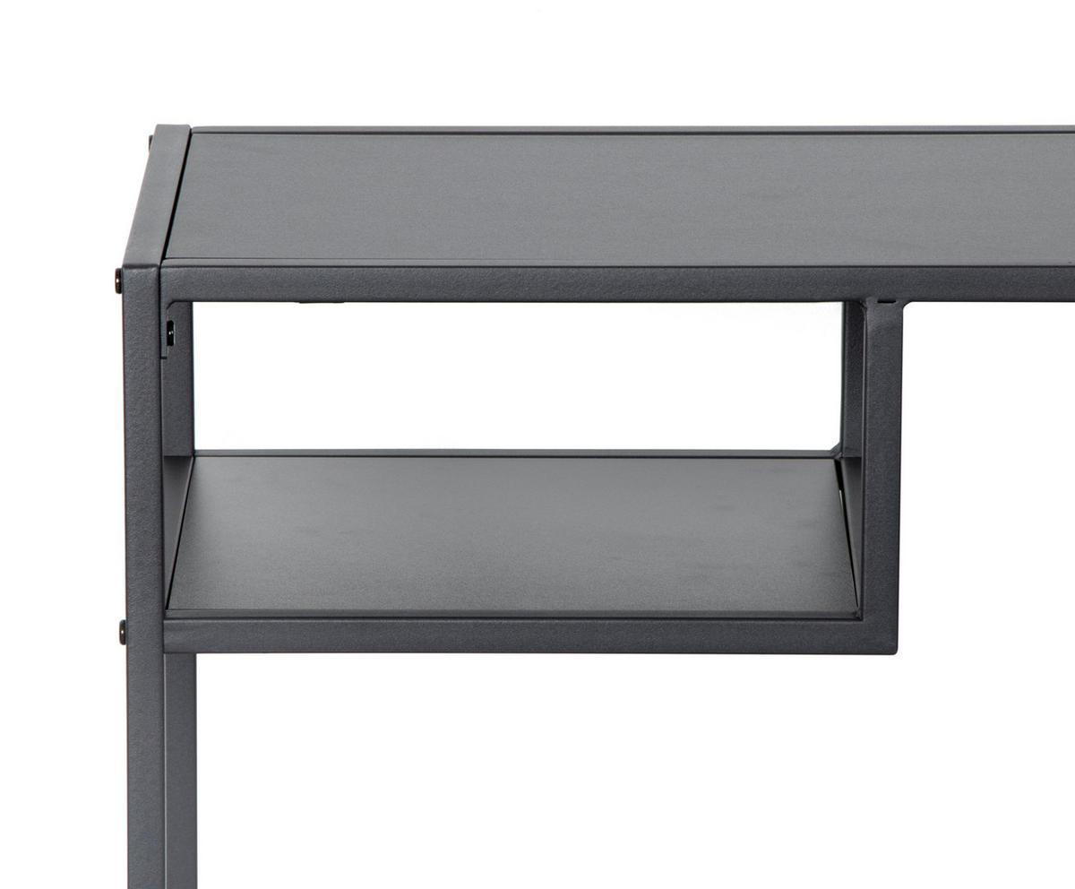 SCHREIBTISCH 99,4/32,4/75 cm  in Schwarz  - Schwarz, LIFESTYLE, Holzwerkstoff/Metall (99,4/32,4/75cm) - Carryhome