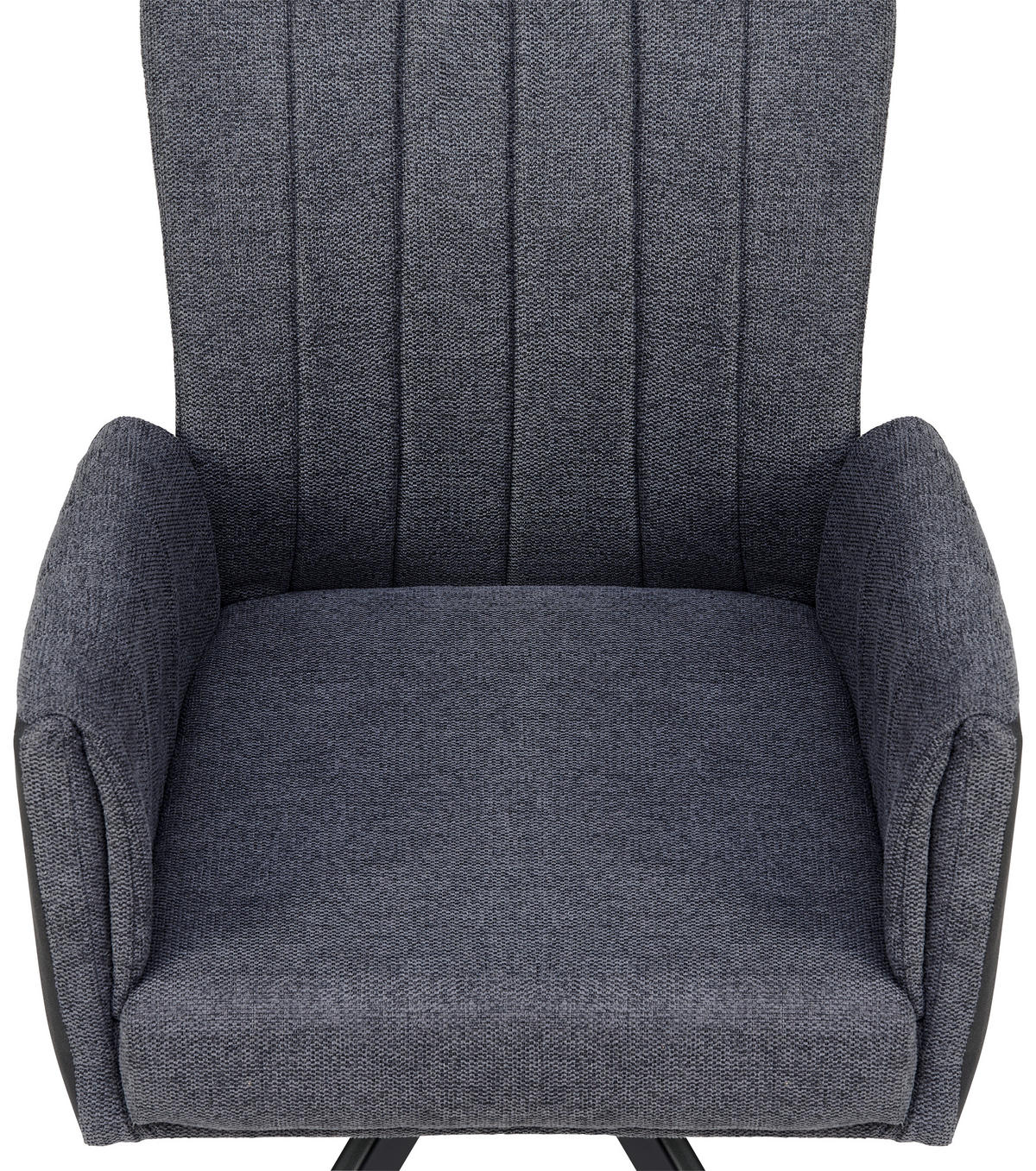 ARMLEHNSTUHL  in Eisen Webstoff  - Schwarz/Grau, LIFESTYLE, Textil/Metall (58/94/64cm) - MID.YOU