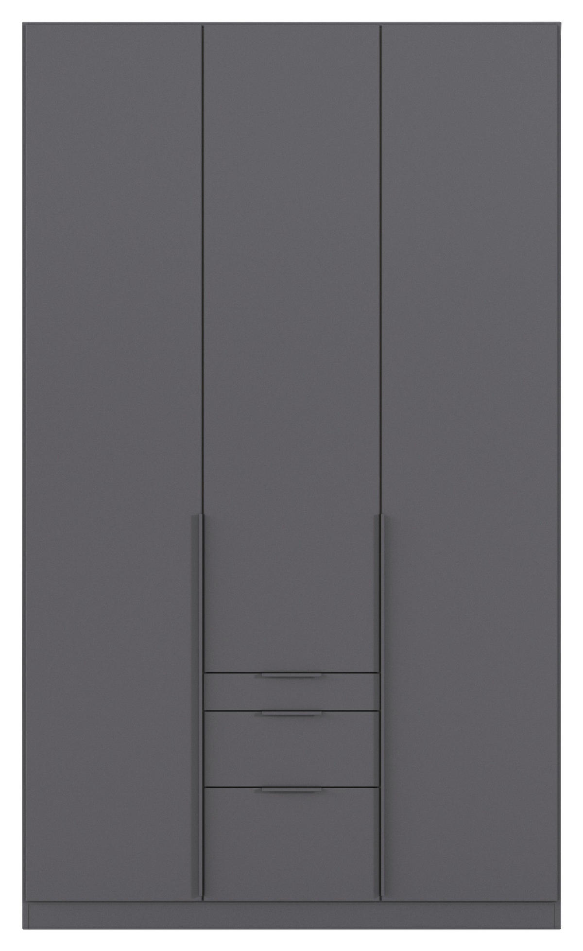 DREHTÜRENSCHRANK 136/229/54 cm,  in Grau, 3-türig  - Grau, MODERN, Holzwerkstoff/Metall (136/229/54cm) - Rauch Möbel