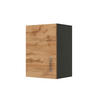 KÜCHENOBERSCHRANK 40/57/34 cm  in Anthrazit, Eiche Wotan  - Chromfarben/Anthrazit, MODERN, Holzwerkstoff/Metall (40/57/34cm) - Held