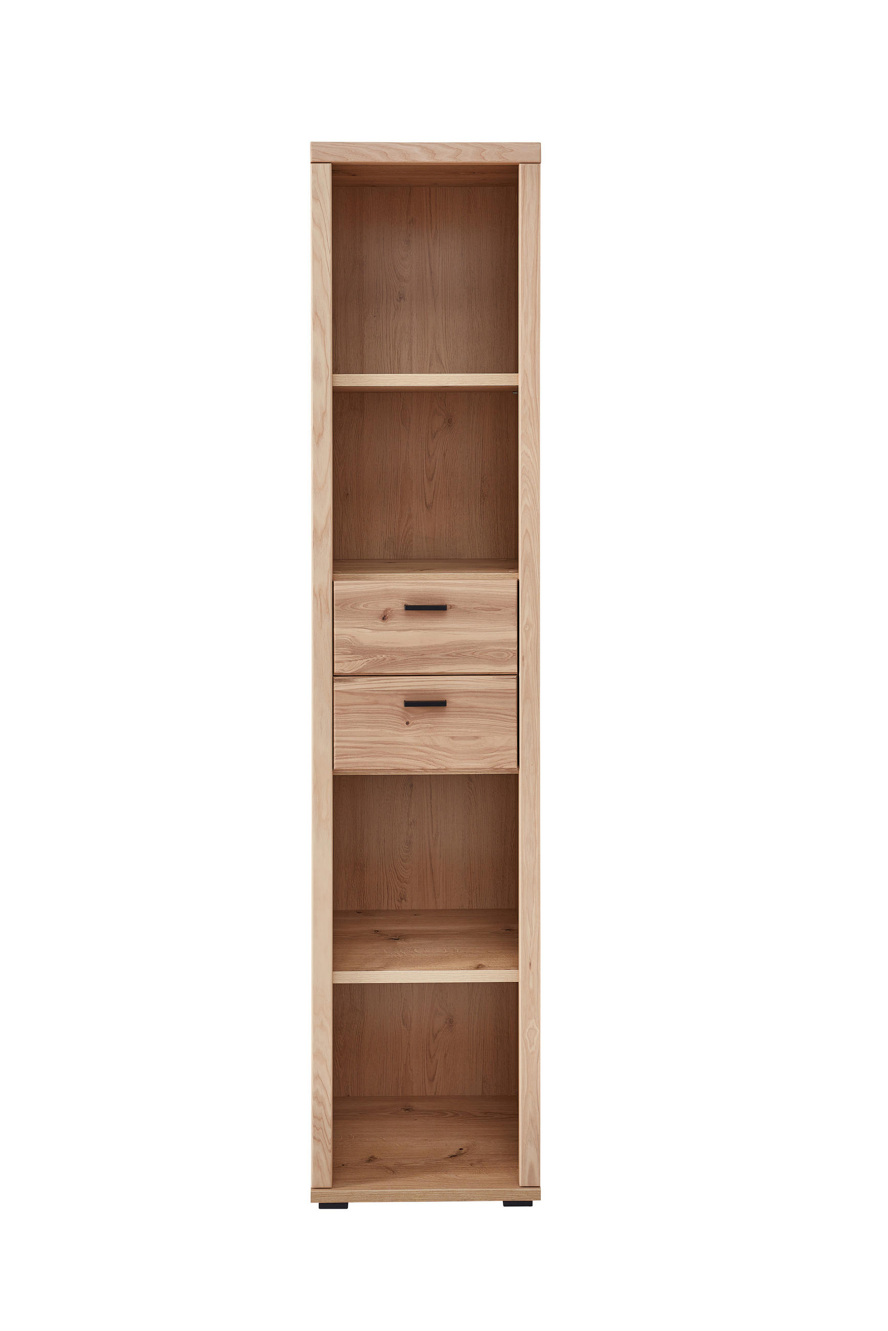 AKTENREGAL Schwarz, Eschefarben, Eiche Artisan  - Eschefarben/Schwarz, MODERN, Holzwerkstoff (44/203/38cm) - MID.YOU