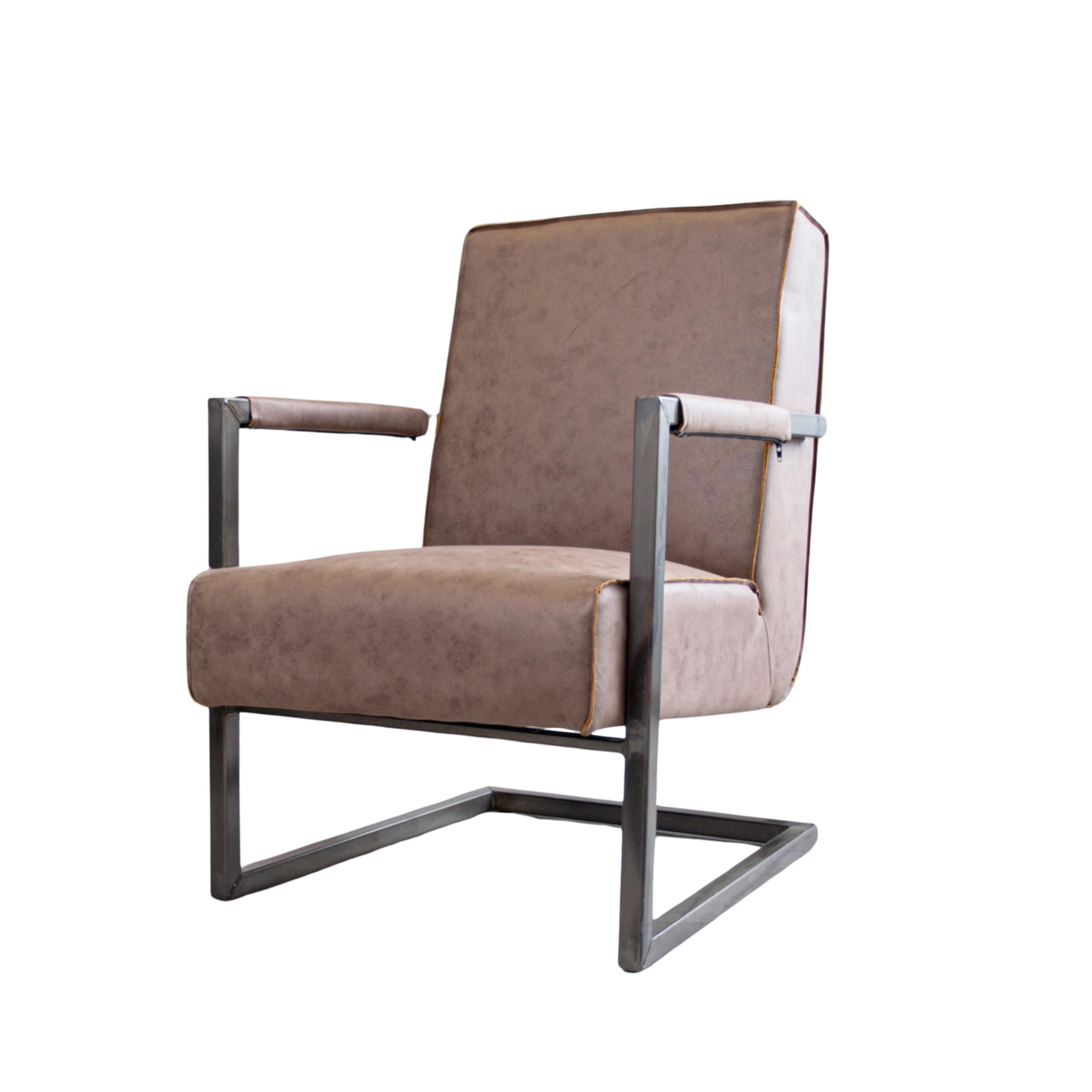SESSEL in Mikrofaser Taupe  - Taupe/Schwarz, MODERN, Textil/Metall (62/84/70cm) - MID.YOU