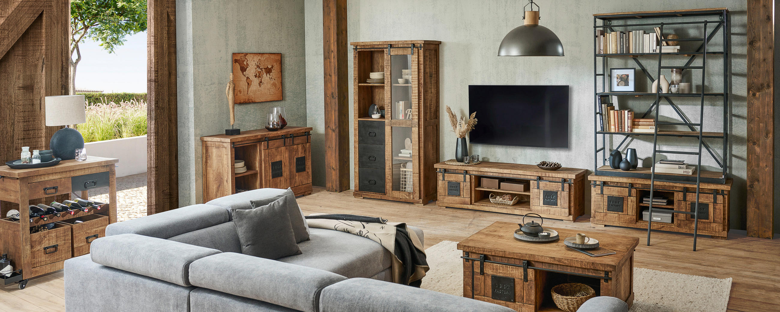 SIDEBOARD Naturfarben, Schwarz  145/85/45 cm  - Schwarz/Naturfarben, Konventionell, Holz/Holzwerkstoff (145/85/45cm) - Landscape