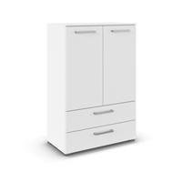 KOMMODE , 80/119,1/42 cm, 2 Schublade(n)  - Edelstahlfarben/Alufarben, Basics, Holzwerkstoff/Kunststoff (80/119,1/42cm) - Novel
