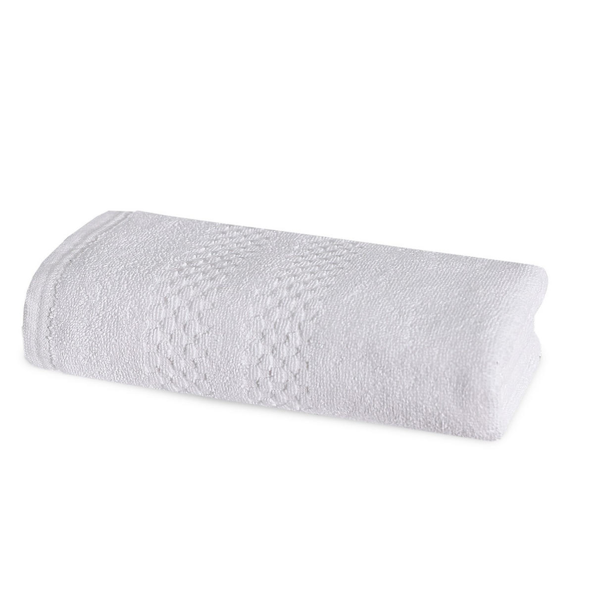 RUČNIK , bijela  CHECK  - bijela, Basics, tekstil (30/50cm) - Boxxx