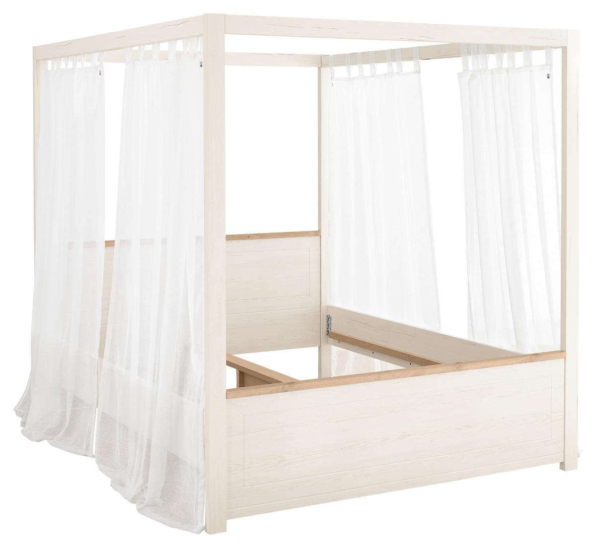 HIMMELBETT 180/200 cm  in Weiß, Eiche Artisan  - Weiß/Eiche Artisan, Design (180/200cm) - SetOne by Musterring