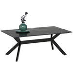 COUCHTISCH in Metall, Stein 115/70/45 cm  - Schwarz/Weiß, Design, Stein/Metall (115/70/45cm) - Novel