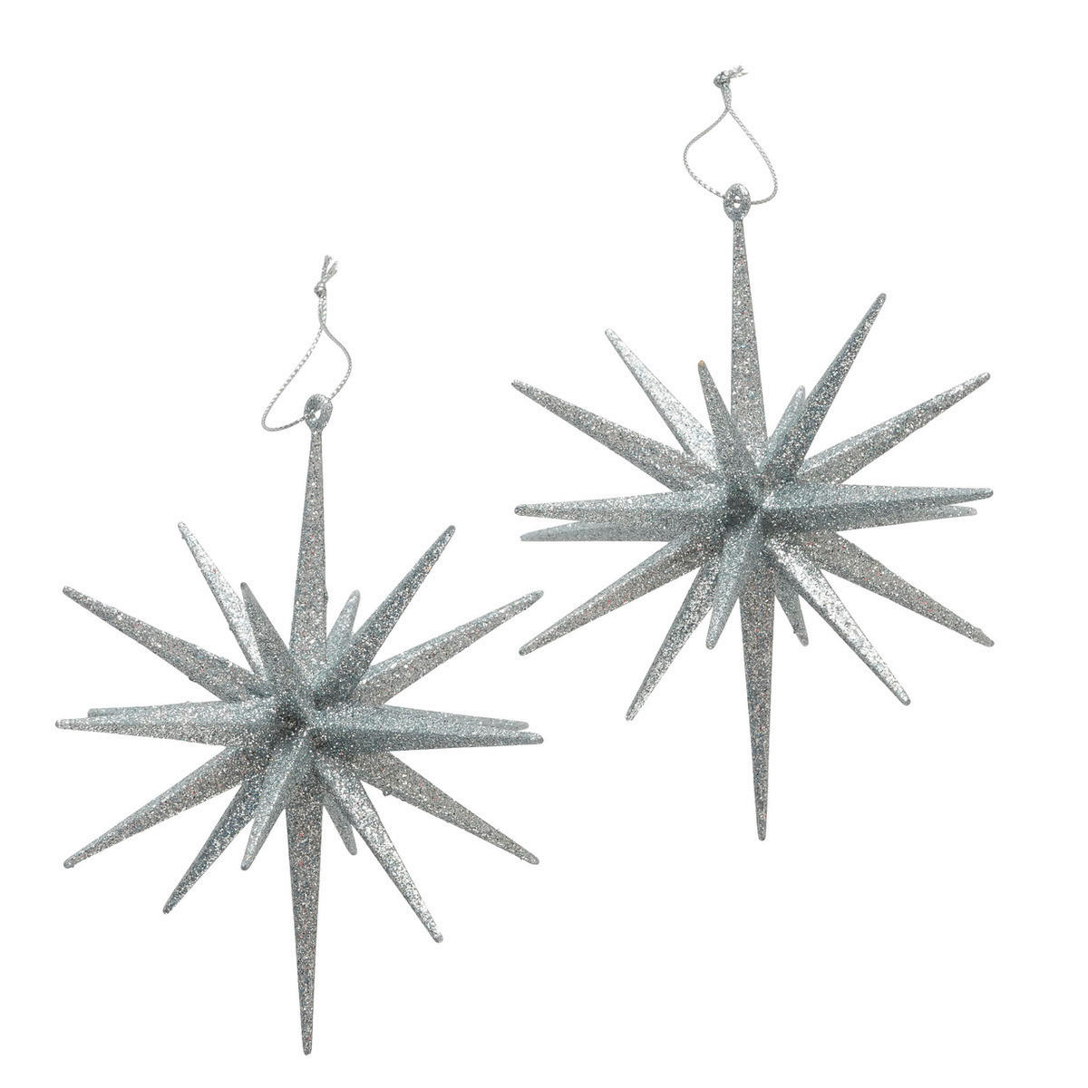 CHRISTBAUMANHÄNGER 14 cm  - Silberfarben, Basics, Kunststoff (14cm) - X-Mas