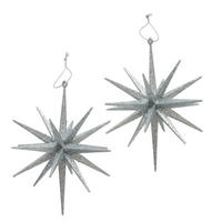 CHRISTBAUMANHÄNGER 14 cm  - Silberfarben, Basics, Kunststoff (14cm) - X-Mas