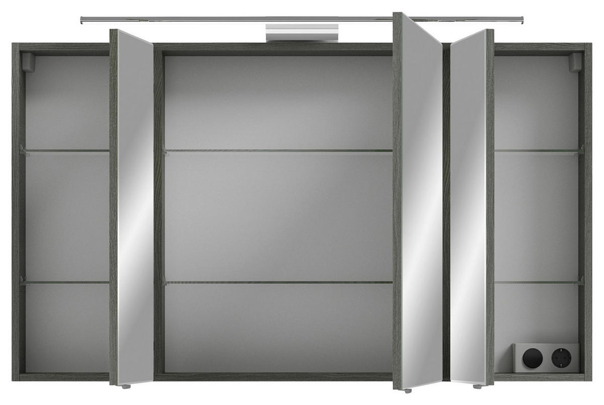 SPIEGELSCHRANK 120/70,3/17 cm  - Chromfarben/Graphitfarben, KONVENTIONELL, Glas/Holzwerkstoff (120/70,3/17cm) - Pelipal