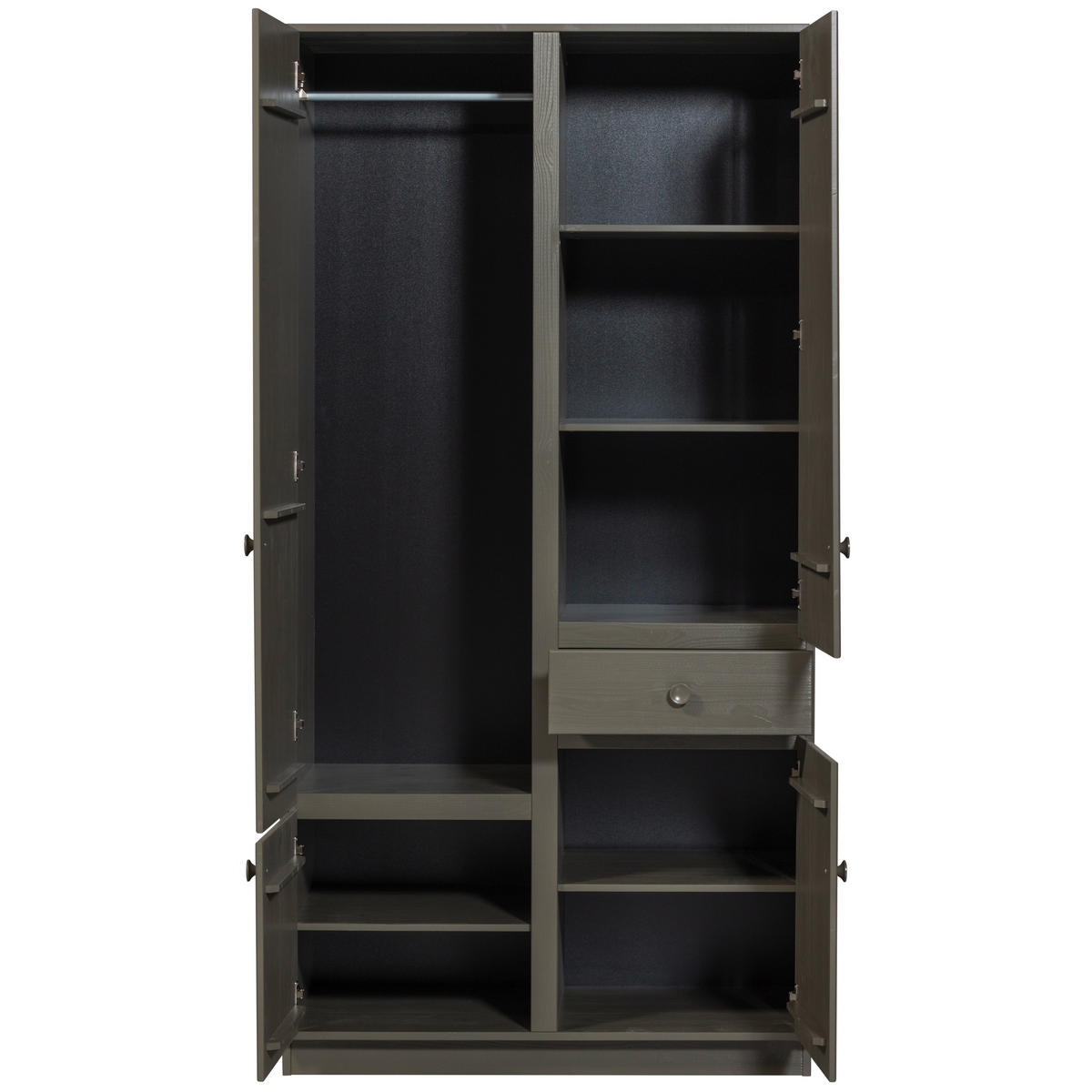 GARDEROBENSCHRANK Alfie  in 107/210/60 cm  - Waldgrün, Design, Holz (107/210/60cm) - Livetastic