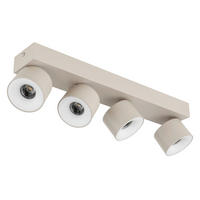 LED-STRAHLER - Sandfarben/Weiss, Design, Kunststoff/Metall (45.5/7.2/12cm) - Globo