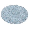 HANDWEBTEPPICH 35 cm Blau, Gelb, Türkis, Hellgrau, Beige, Koralle  - Türkis/Blau, KONVENTIONELL, Textil (35cm) - Linea Natura