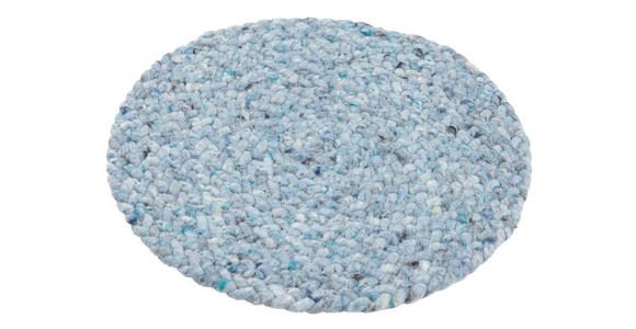 HANDWEBTEPPICH 35 cm Blau, Gelb, Türkis, Hellgrau, Beige, Koralle  - Türkis/Blau, KONVENTIONELL, Textil (35cm) - Linea Natura