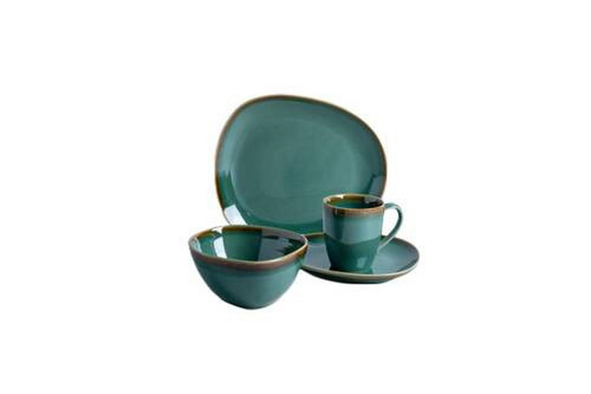 KOMBISERVICE Sintra 8-teilig  - Grün, Konventionell, Keramik - Van Well