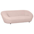 2-SITZER-SOFA in Flachgewebe Rosa  - Schwarz/Rosa, KONVENTIONELL, Kunststoff/Textil (223/79/94cm) - Carryhome