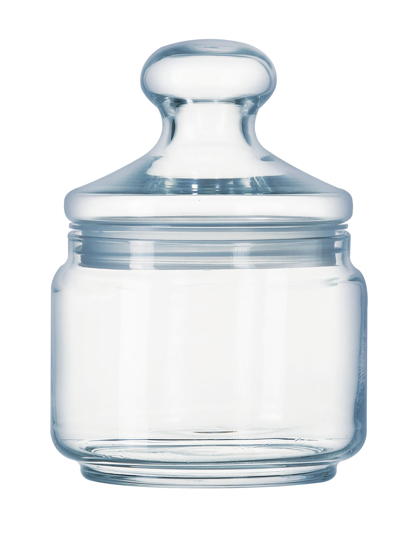 ÜVEG ÉTELTÁROLÓ   - áttetsző, Basics, üveg (0,5l)