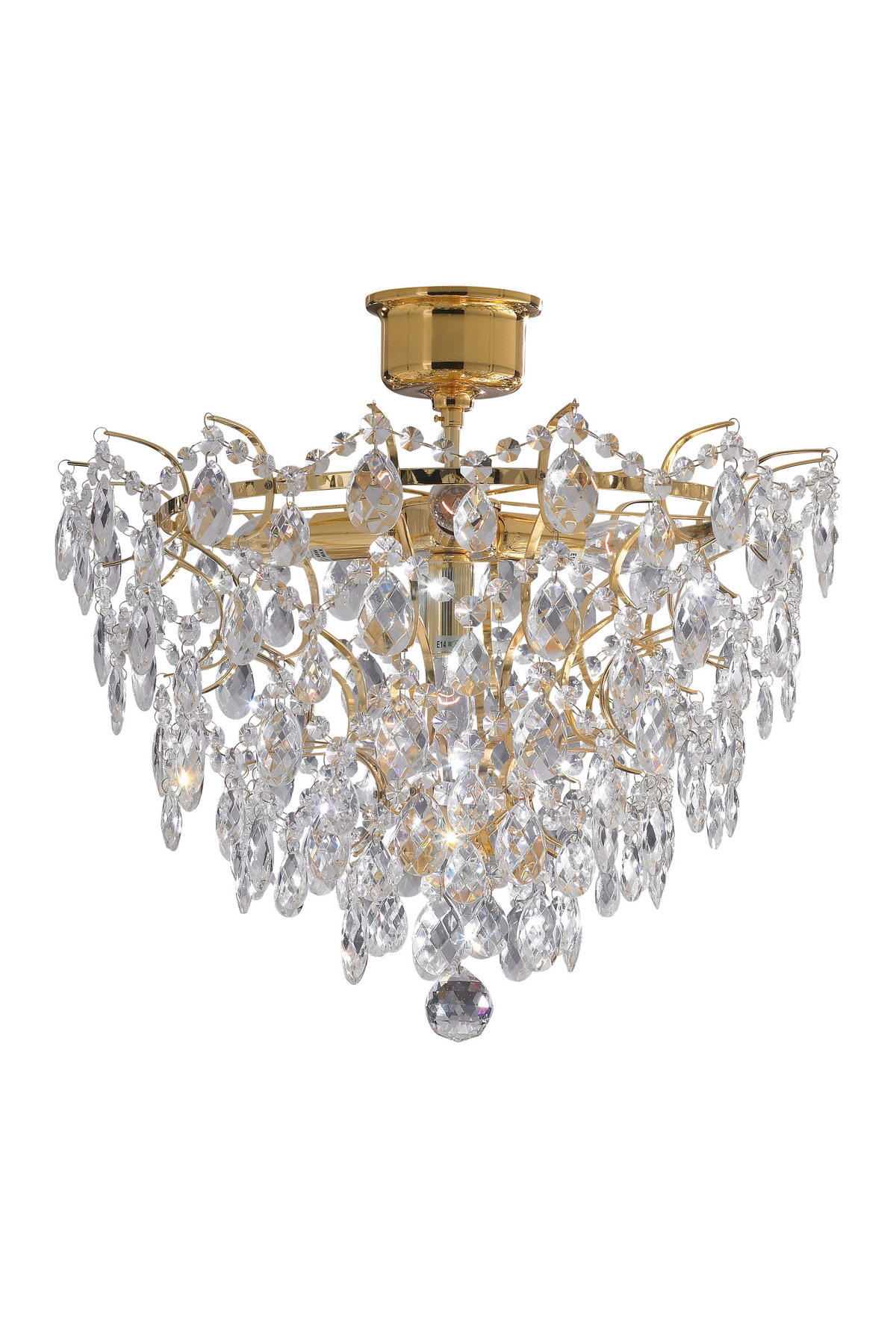 DECKENLEUCHTE     - Transparent/Goldfarben, Basics (48/42/48cm) - Markslöjd